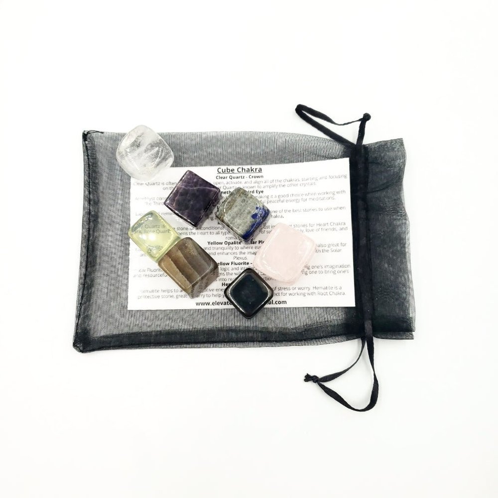 Chakra Cube Tumbled Stone Set